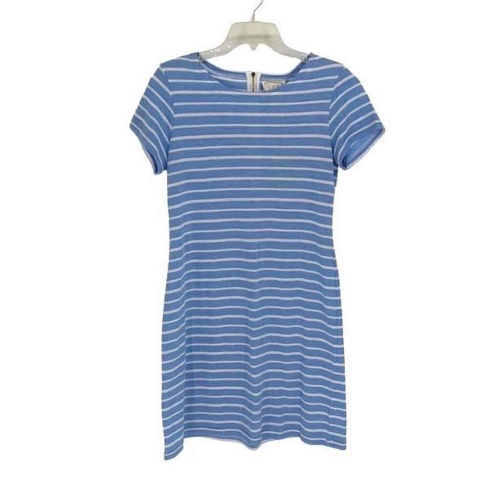 Sail to Sable STS Women’s Stripe Short Sleeve Mini Dress Blue White Medium NWT
